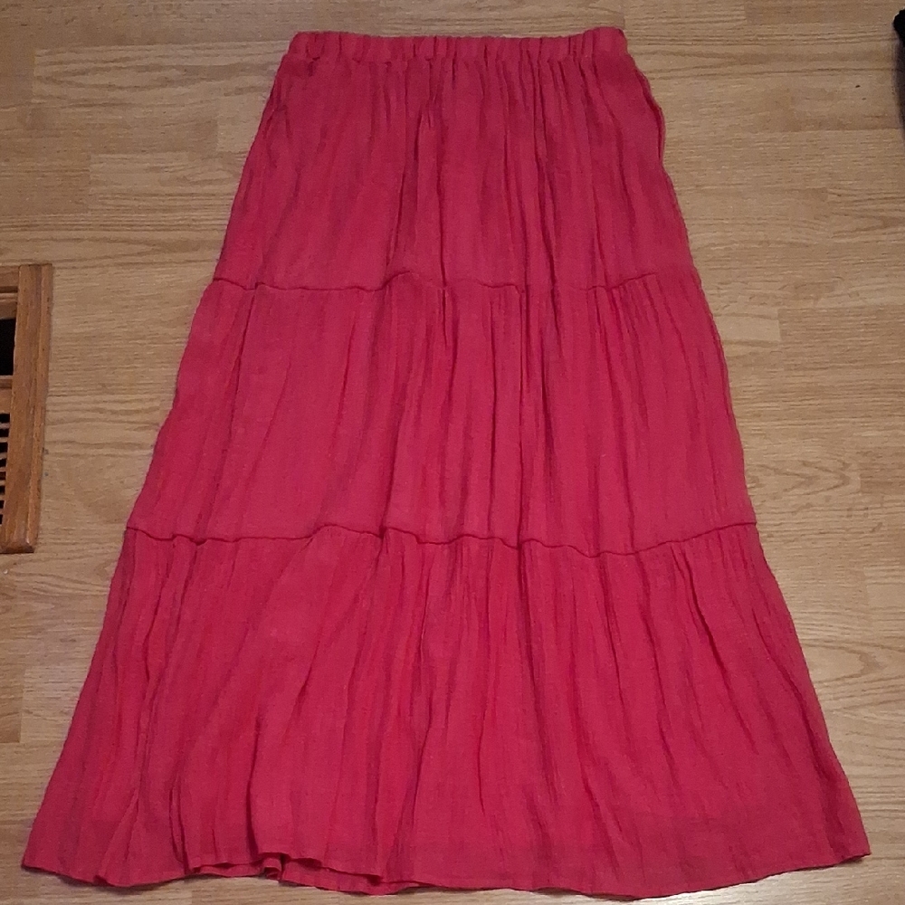 Tacera Women's Maxi Pink Skirt